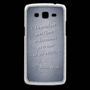 Coque Samsung Core Plus La musique Bleu Citation Oscar Wilde