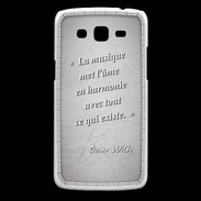 Coque Samsung Core Plus La musique Gris Citation Oscar Wilde
