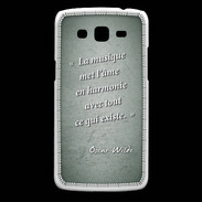 Coque Samsung Core Plus La musique Vert Citation Oscar Wilde