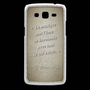 Coque Samsung Core Plus La musique Sepia Citation Oscar Wilde