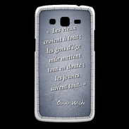 Coque Samsung Core Plus Les vieux Bleu Citation Oscar Wilde