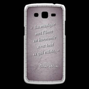 Coque Samsung Core Plus La musique Violet Citation Oscar Wilde