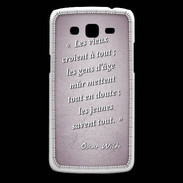 Coque Samsung Core Plus Les vieux Rose Citation Oscar Wilde