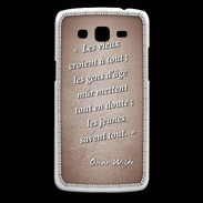 Coque Samsung Core Plus Les vieux Rouge Citation Oscar Wilde