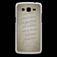 Coque Samsung Core Plus Les vieux Sepia Citation Oscar Wilde