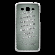 Coque Samsung Core Plus Les vieux Vert Citation Oscar Wilde