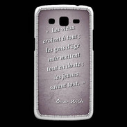 Coque Samsung Core Plus Les vieux Violet Citation Oscar Wilde