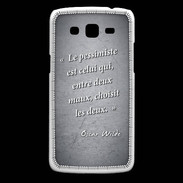 Coque Samsung Core Plus Pessimiste Noir Citation Oscar Wilde