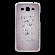 Coque Samsung Core Plus Pessimiste Rose Citation Oscar Wilde