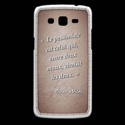 Coque Samsung Core Plus Pessimiste Rouge Citation Oscar Wilde