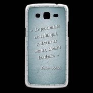 Coque Samsung Core Plus Pessimiste Turquoise Citation Oscar Wilde
