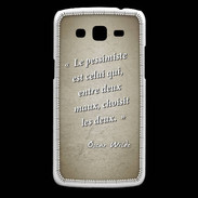 Coque Samsung Core Plus Pessimiste Sepia Citation Oscar Wilde