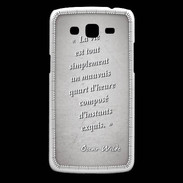 Coque Samsung Core Plus Quart d'heure Gris Citation Oscar Wilde