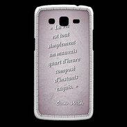 Coque Samsung Core Plus Quart d'heure Rose Citation Oscar Wilde