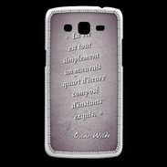 Coque Samsung Core Plus Quart d'heure Violet Citation Oscar Wilde