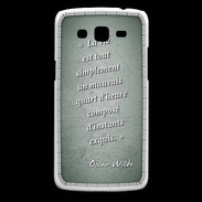 Coque Samsung Core Plus Quart d'heure vert Citation Oscar Wilde