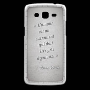 Coque Samsung Core Plus Sacrement amour Gris Citation Oscar Wilde