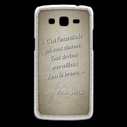 Coque Samsung Core Plus Incertitude amour Sepia Citation Oscar Wilde