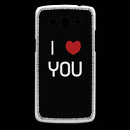 Coque Samsung Core Plus I love you noir