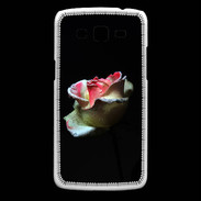 Coque Samsung Core Plus Belle rose sur fond noir PR