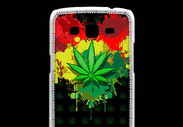 Coque Samsung Core Plus Feuille de cannabis et cœur Rasta