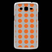 Coque Samsung Core Plus pois gris & orange