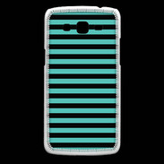 Coque Samsung Core Plus rayures noires et bleues