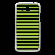 Coque Samsung Core Plus rayures noires et vertes