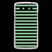 Coque Samsung Core Plus rayures vert d'eau et noires