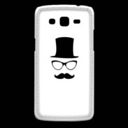 Coque Samsung Core Plus chapeau moustache