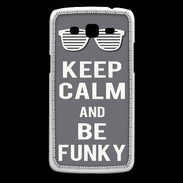 Coque Samsung Core Plus Keep Calm Funky Gris