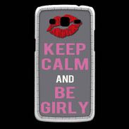 Coque Samsung Core Plus Keep Calm Girl Gris