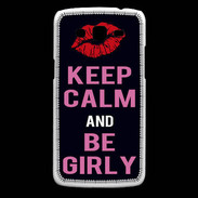 Coque Samsung Core Plus Keep Calm Girly Noir