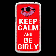 Coque Samsung Core Plus Keep calm Girly Rouge