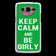 Coque Samsung Core Plus Keep Calm Girly Vert