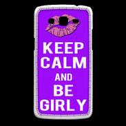 Coque Samsung Core Plus Keep Calm Girly Violet