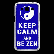 Coque Samsung Core Plus Keep Calm Be Zen Bleu