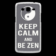 Coque Samsung Core Plus Keep Calm Be Zen Gris