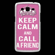Coque Samsung Core Plus Keep Calm Call Rose