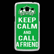 Coque Samsung Core Plus Keep Calm Call friend Vert