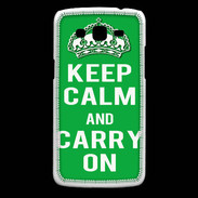 Coque Samsung Core Plus Keep Calm Carry on Vert