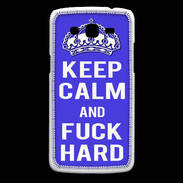 Coque Samsung Core Plus Keep Calm Fuck hard bleu