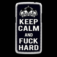 Coque Samsung Core Plus Keep Calm Fuck hard Noir