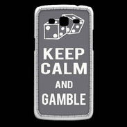 Coque Samsung Core Plus Keep Calm Gamble Gris