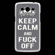 Coque Samsung Core Plus Keep Calm Fuck Off Gris