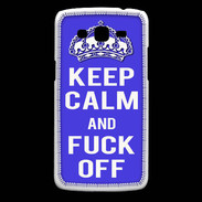 Coque Samsung Core Plus Keep Calm Fuck off bleu