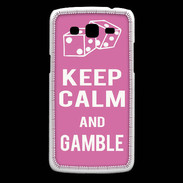Coque Samsung Core Plus Keep Calm Gamble Rose