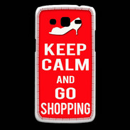 Coque Samsung Core Plus Keep Calm Go Shopping Rouge