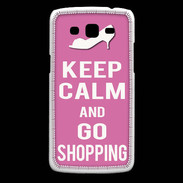 Coque Samsung Core Plus Keep Calm Go Shopping Rose