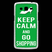 Coque Samsung Core Plus Keep Calm Go Shopping Vert